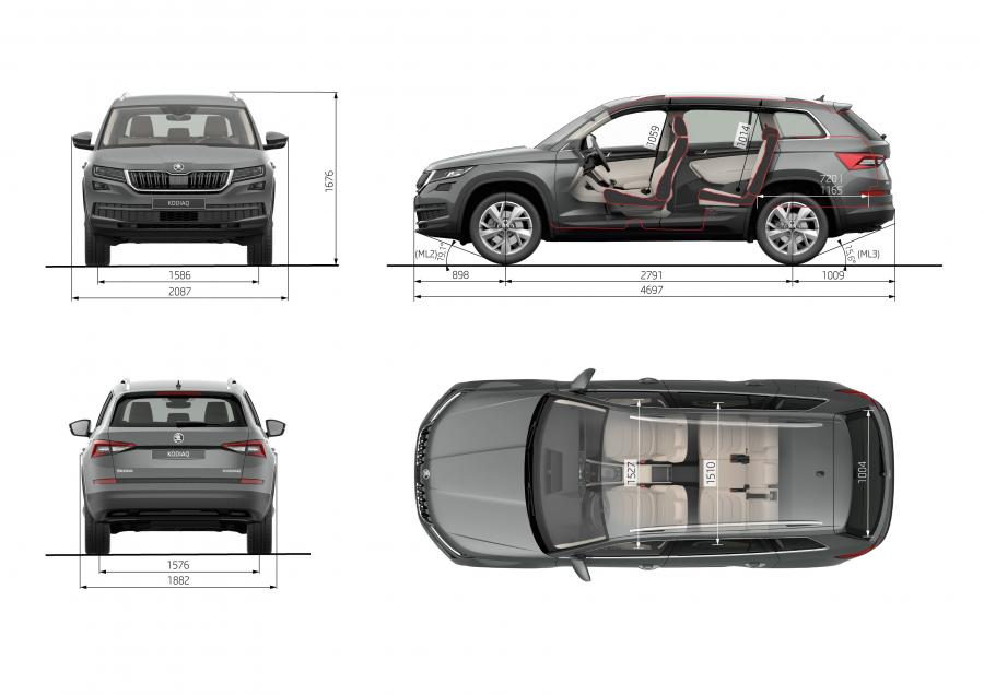 Схема Skoda Kodiaq 2016 года  (WW) (фото 2 из 119)